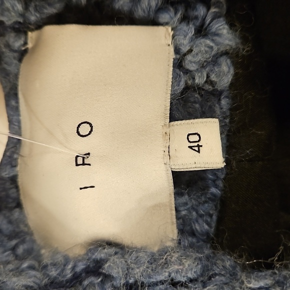 💕IRO💕 Daney Loop Knit Jacket ~ Blue EU 40 = US 8 - Picture 10 of 12